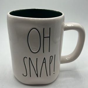 Rae Dunn Oh Snap Green Inside Mug